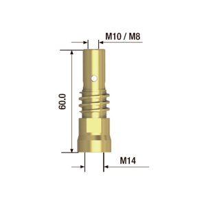 FUBAG Адаптер контактного наконечника сварочного аппарата  M10х60 мм (2 шт.) в Саранск фото