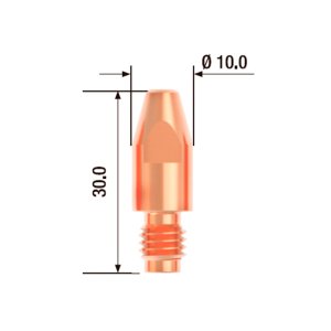 FUBAG Контактный наконечник M8х30 мм ECU D=0.9 мм (25 шт.) в Саранск фото