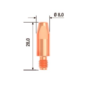 FUBAG Контактный наконечник M6х28 мм ECU D=0.9 мм (25 шт.) в Саранск фото