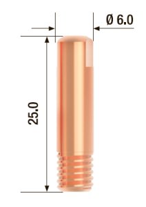 FUBAG Контактный наконечник M6х25 мм ECU D=0.6 мм (10 шт.) в Саранск фото