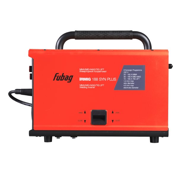 Полуавтомат сварочный FUBAG IRMIG 188 SYN PLUS + горелка FB 250 3m + маска сварщика Хамелеон IR 9-13N S  + сварочные краги на подкладке красные FWGN 10R в ПОДАРОК в Саранск фото
