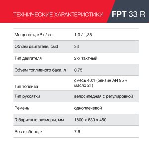 Бензиновый триммер FUBAG FPT 33R в Саранск фото