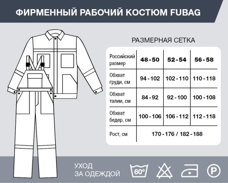 Фирменный рабочий костюм Fubag размер 56-58 рост 170-176 в Саранск фото