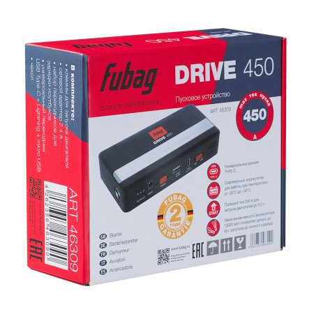 Пусковое устройство FUBAG DRIVE 450 с разъемом type-C на входе в Саранск фото