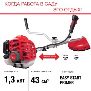 FUBAG Бензиновый триммер FPT 43 + Триммерная леска  сечение витой квадрат L 130 м * 2.4 мм в ПОДАРОК в Саранск фото