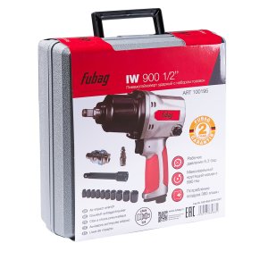 FUBAG Пневмогайковерт ударный IW900 1/2 дюйма + набор головок в кейсе в Саранск фото
