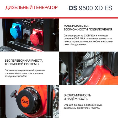 FUBAG Дизельный генератор (одно- и трехфазный) с электростартером DS 9500 XD ES в Саранск фото